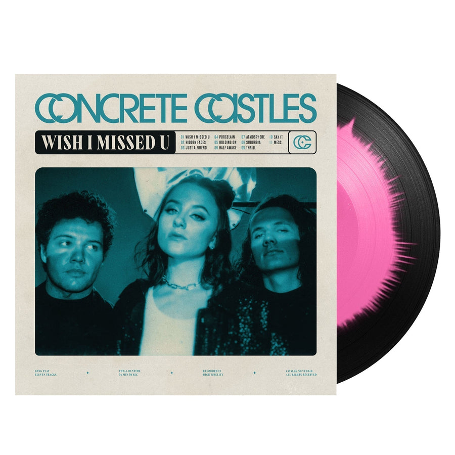 Concrete Castles - Wish I Missed U Eclipse Opaque Violet In Black Color Vinyl LP Limited Edition #500 Copies