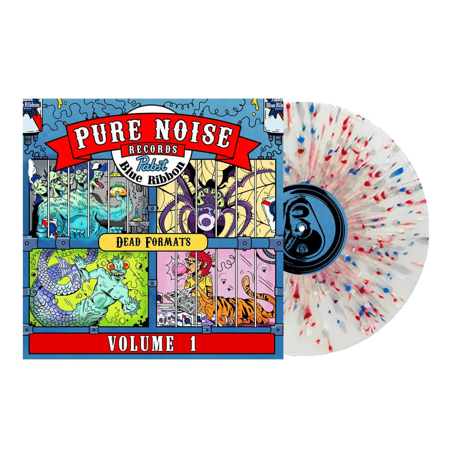 Dead Formats Vol. 1 Exclusive Ultra Clear with Red/White/Silver & Blue Splatter Color Vinyl LP Limited Edition #1300 Copies