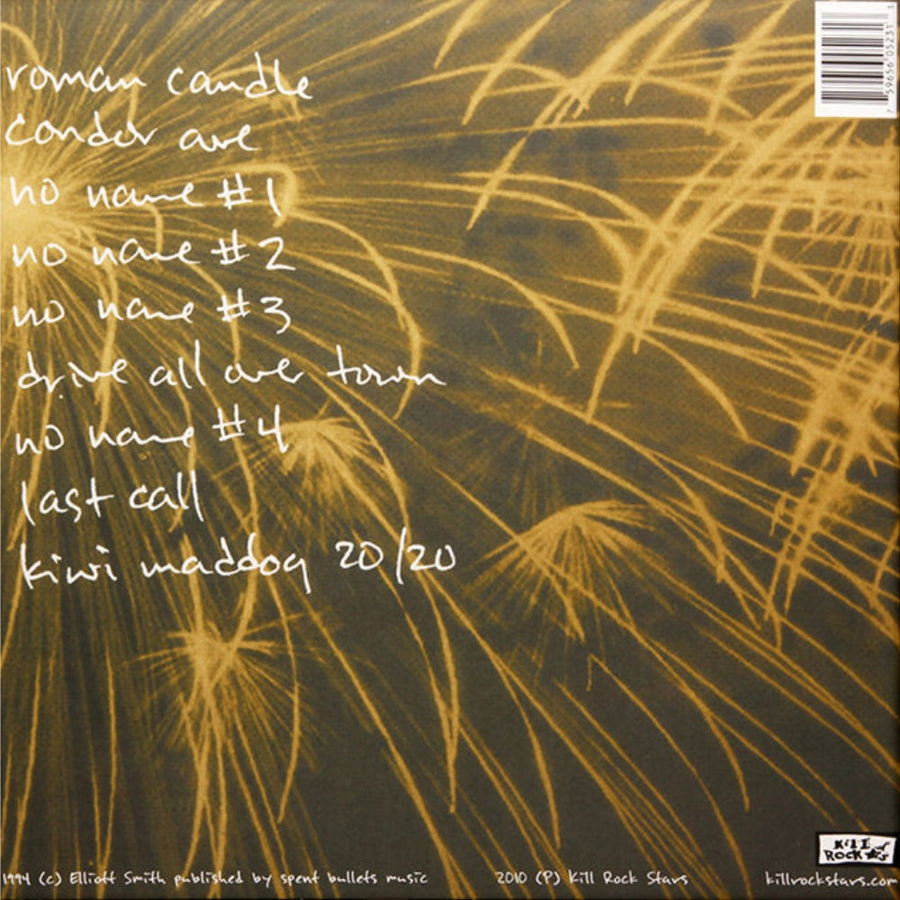 Elliott Smith - Roman Candle Exclusive Black/Blue Split With Gold Splatter Color Vinyl LP Limited Edition #750 Copies