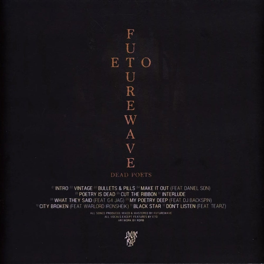 Eto & Futurewave - Dead Poets Exclusive Silver Color Vinyl LP Limited Edition #100 Copies
