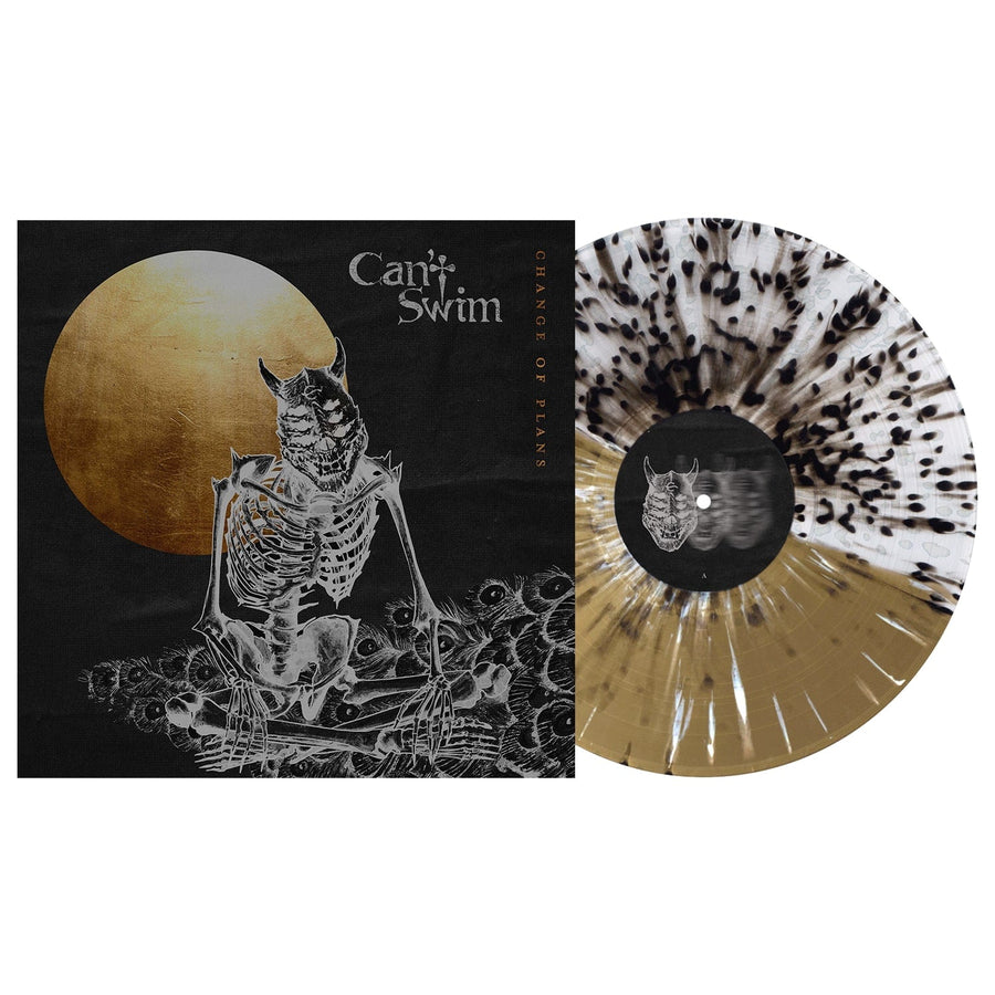 Can't Swim - Change Of Plans Exclusive Half Clear/Half Gold W/ Heavy Black & Silver Splatter Vinyl LP Record