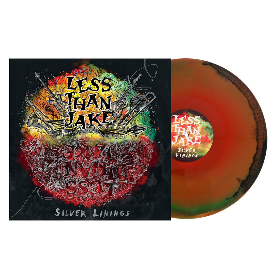 Less Than Jake - Silver Linings Exclusive Limited Neon Orange, Neon Yellow & Black Vinyl LP Record