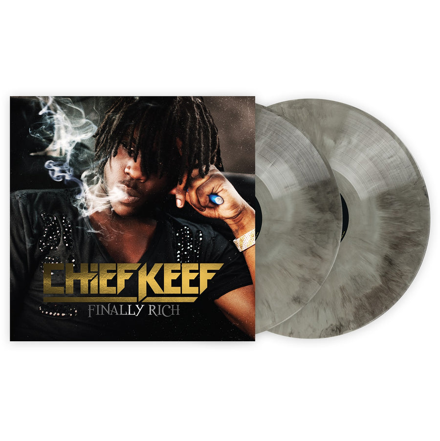 Chief Keef - Finally Rich Exclusive Limited Club Edition Silver & Black Galaxy Vinyl LP Record