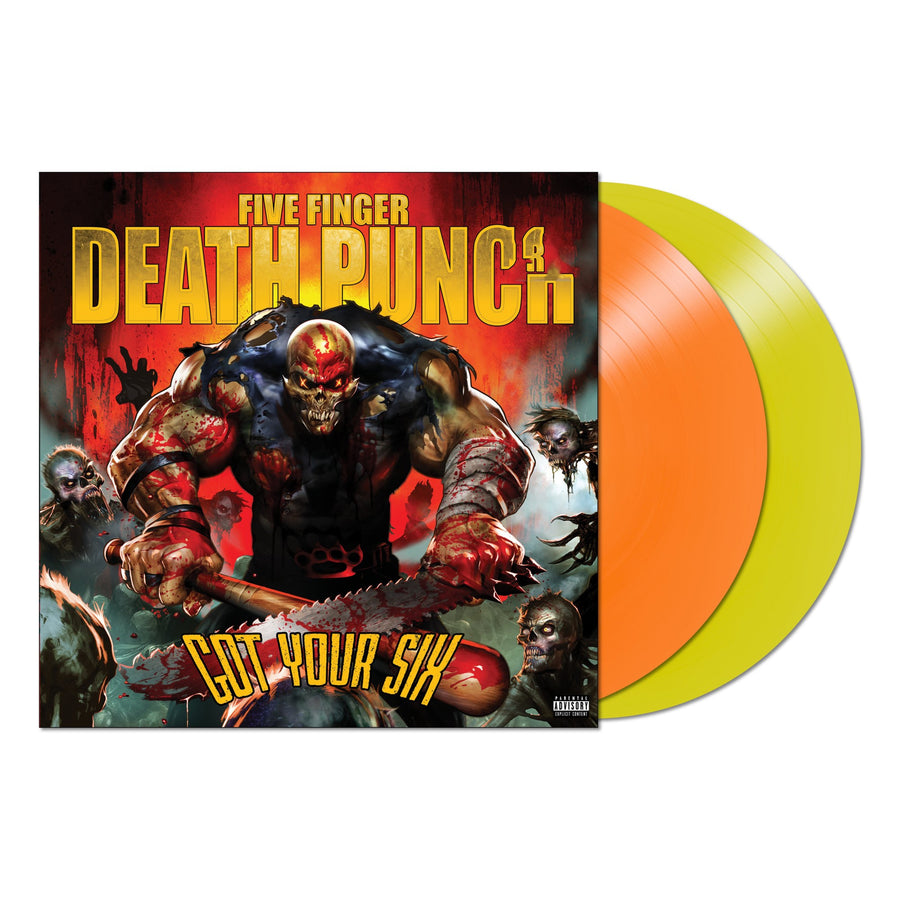 Five Finger Death Punch - Got Your Six Exclusive Limited Edition Transparent Orange/Yellow Color Vinyl 2x LP Record