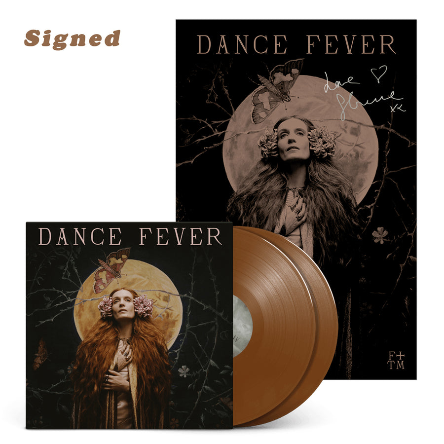 Florence + The Machine - Dance Fever Exclusive Brown Color Vinyl 2x LP with Signed Poster