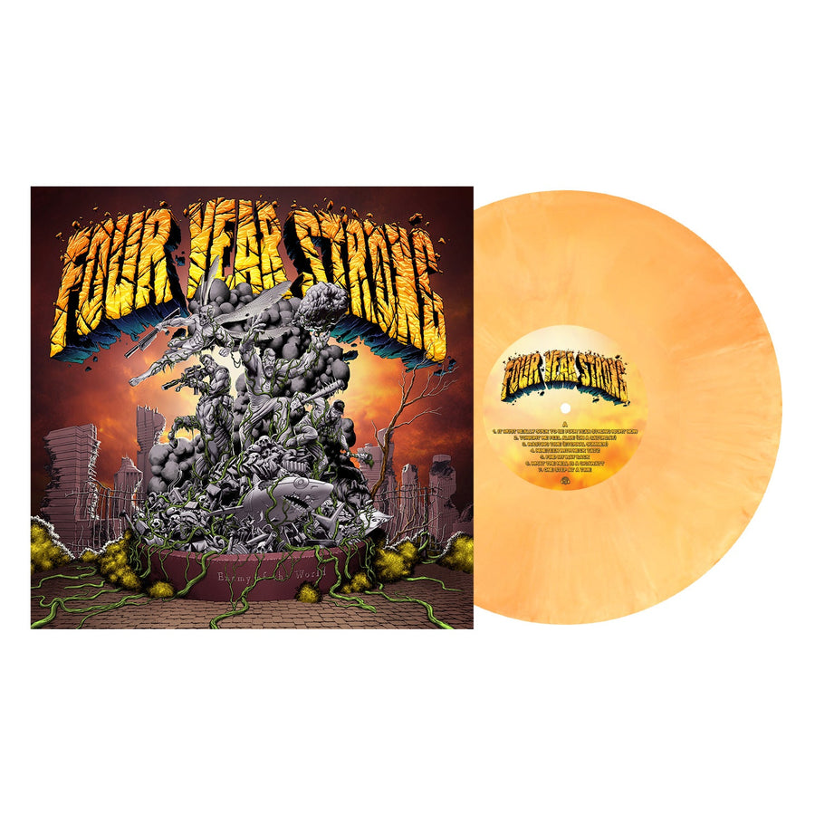 Four Year Strong - Enemy of The World Exclusive Yellow & Orange Galaxy Color Vinyl LP Limited Edition #2000 Copies