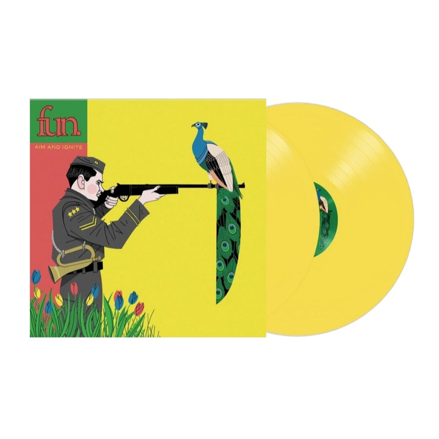 FUN. - Aim And Ignite Exclusive Canary Yellow Color Vinyl 2x LP Limited Edition #2000 Copies