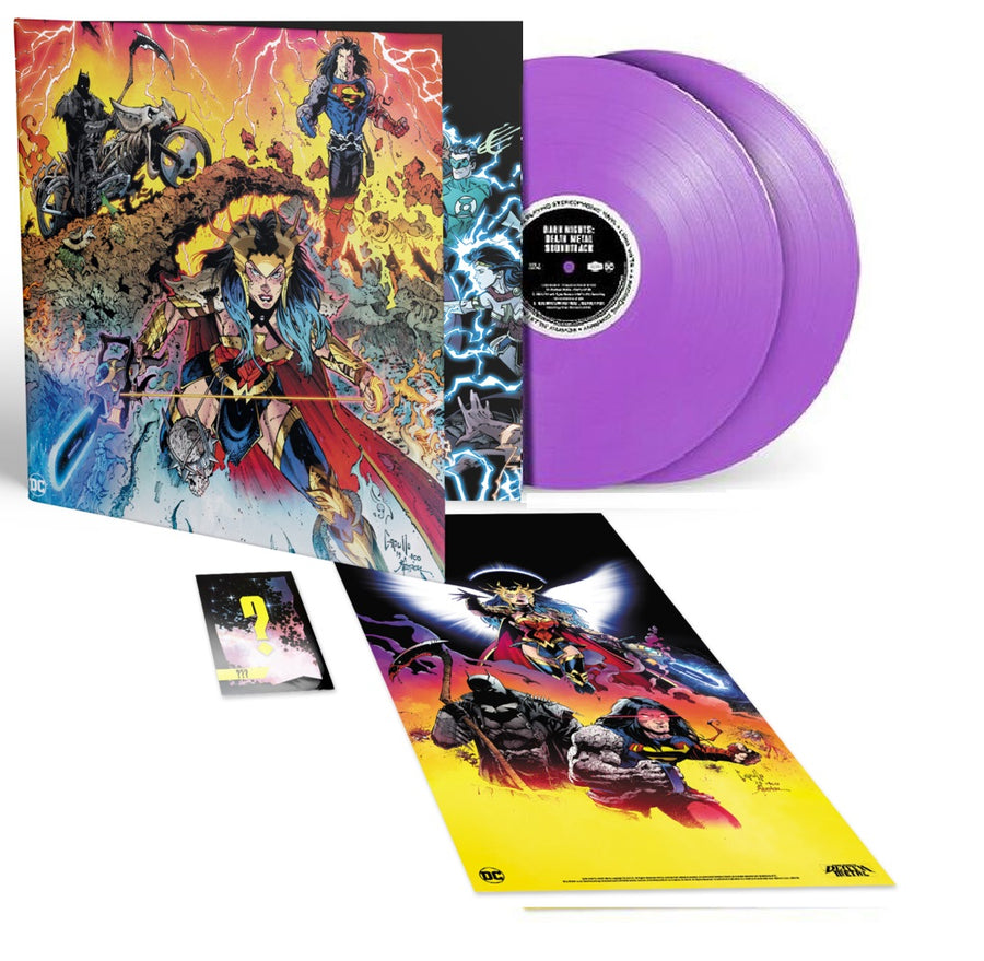 DC Dark Nights - Death Metal Soundtrack Exclusive Orchid Color 2x LP Vinyl with Trading Card