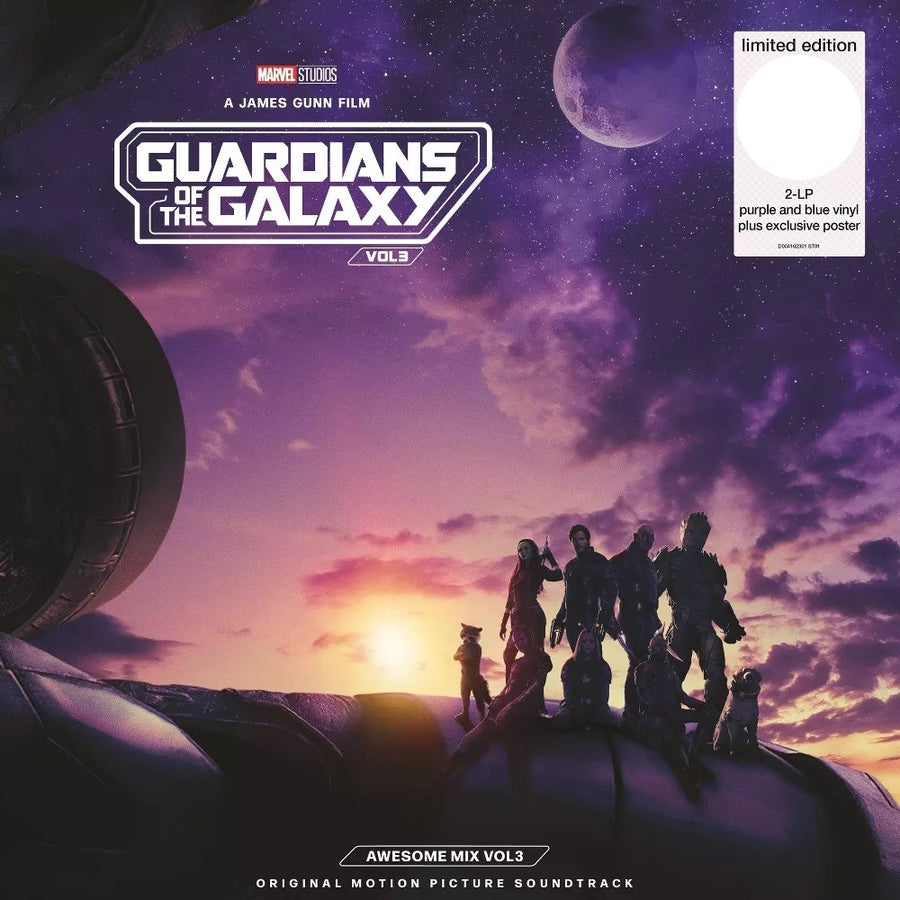 Guardians of The Galaxy Vol. 3: Awesome Mix Vol. 3 Exclusive Limited Edition Translucent Grape & Cobalt Color Vinyl 2x LP Record