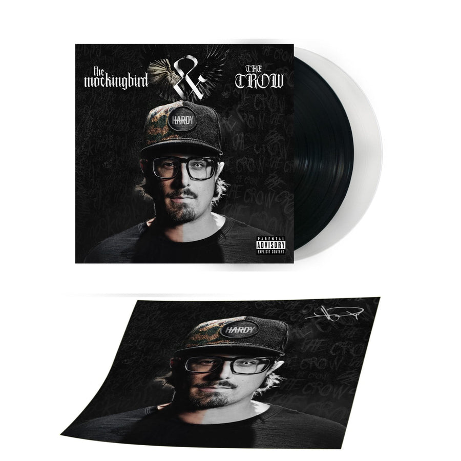 Hardy - The mockingbird & The Crow Exclusive Limited Edition Opaque White & Black Color Vinyl 2x LP Record