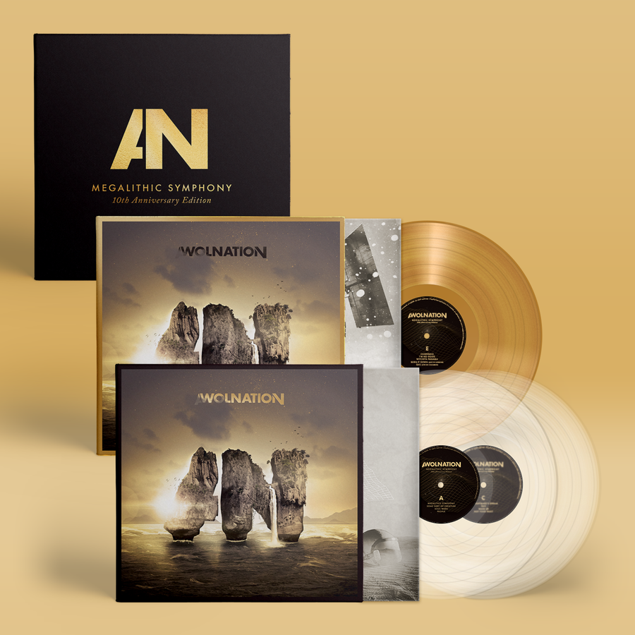 Awolnation - Megalithic Symphony Exclusive Limited Edition Clear and Gold Vinyl 3x LP (1Oth Anniversary Edition)