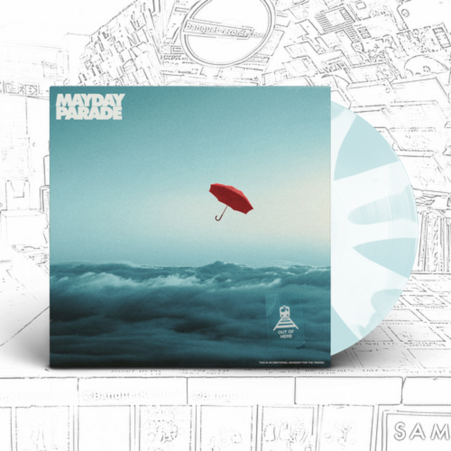 Mayday Parade - Out Of Here Exclusive Electric Blue/White Cornetto Vinyl LP Limited Edition # 300 Copies