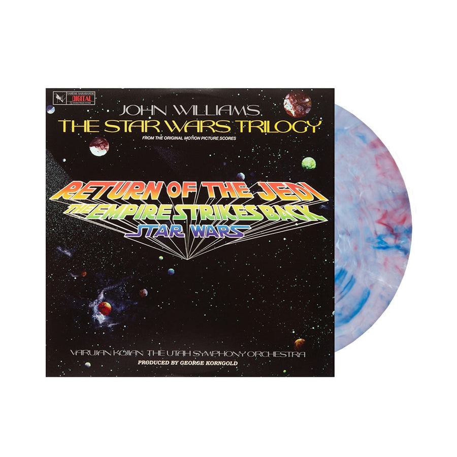 John Williams - The Star Wars Trilogy Soundtrack Exclusive Clear Red & Blue Splatter Color Vinyl LP Limited Edition #1000 Copies