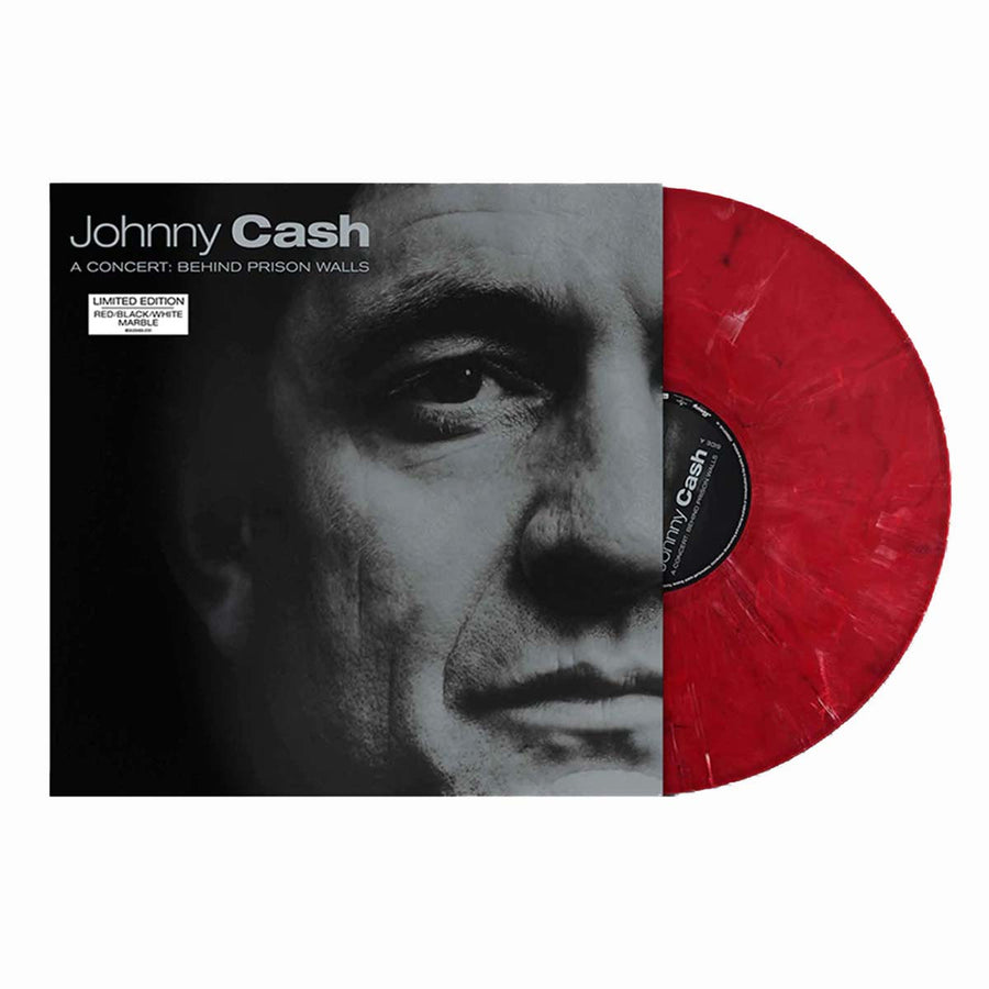 Johnny Cash - A Concert Behind Prison Walls Exclusive Limited Edition Red Black & White Marble Colored Vinyl LP