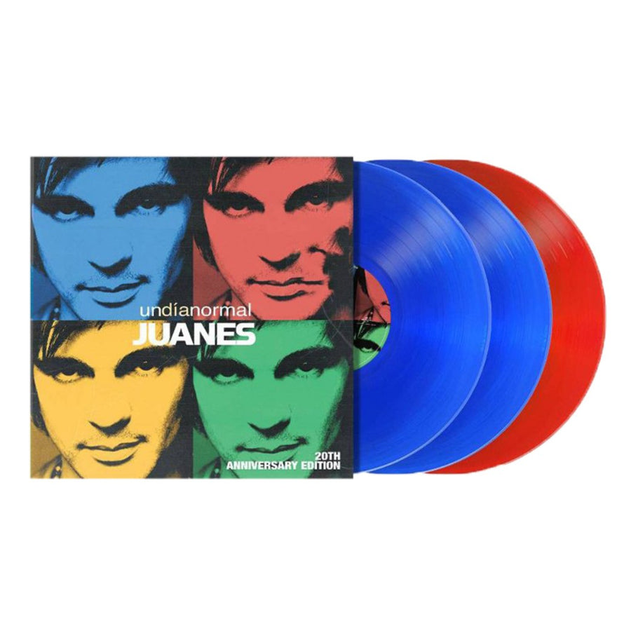 Juanes - Un Dia Normal (20th Anniversary) Exclusive Limited Edition Translucent Blue/Red Color Vinyl 3x LP Record