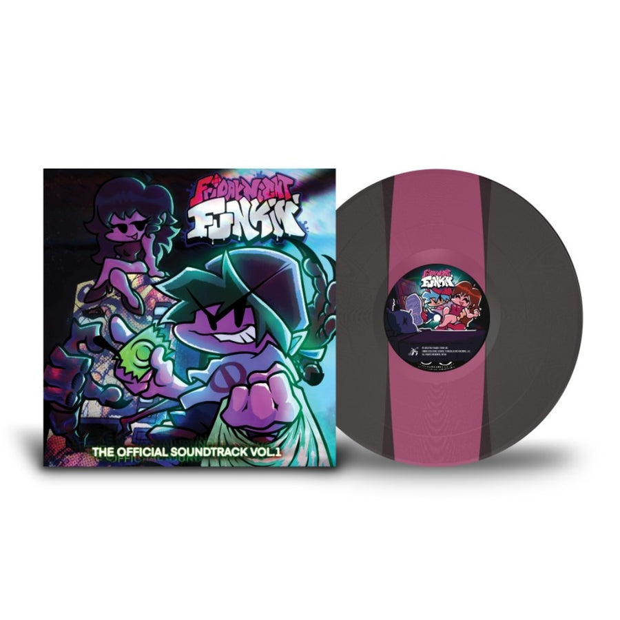 Kawai Sprite - Friday Night Funkin’ OST Vol. 1 Exclusive Limited Edition Black & purple stripes Color Vinyl LP Record