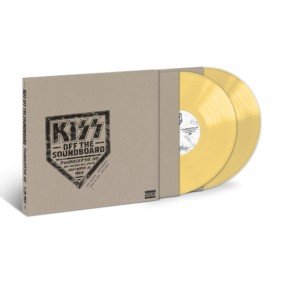 KISS - Off The Soundboard Live In Poughkeepsie 1984 Exclusive Limited Edition Custard Yellow Color Vinyl 2x LP Record