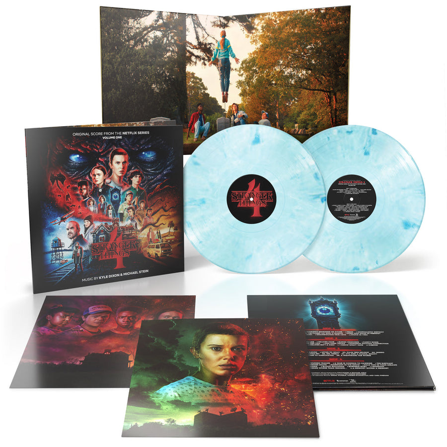 Kyle Dixon & Michael Stein - Stranger Things 4 Vol. 1 Exclusive Limited Edition Ice Blue Marble Color Vinyl 2x LP Record