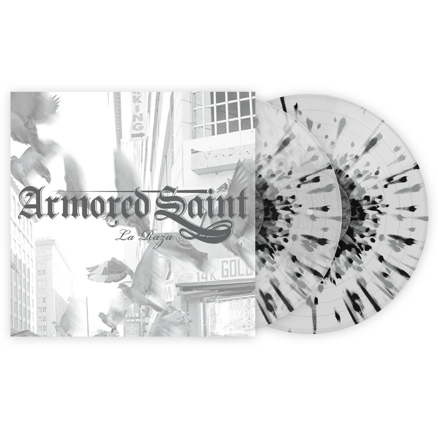 Armored Saint - La Raza Exclusive Black & Grey Splatter with Clear 2xLP Vinyl [VMP Anthology]
