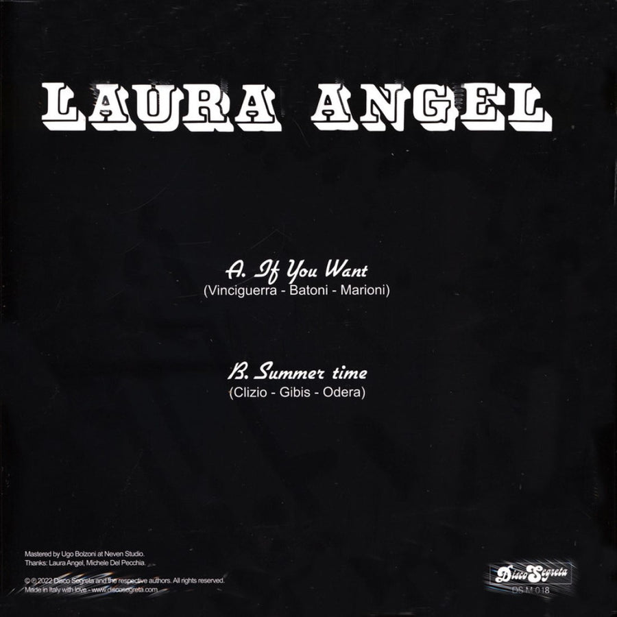Laura Angel - If You Want / Summer Time Exclusive Blue Color Vinyl LP Limited Edition #100 Copies