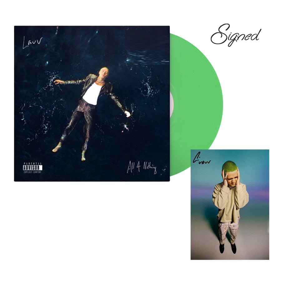 Lauv - All 4 Nothing Exclusive Limited Edition Green Color Vinyl LP with Signed Art Card
