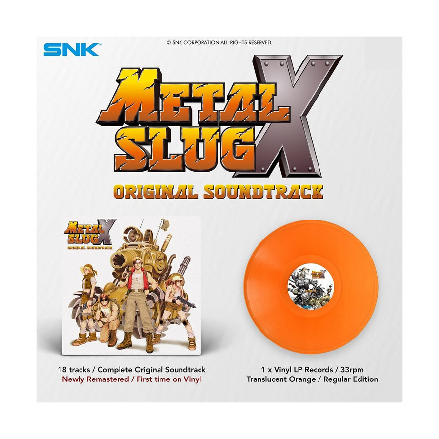 Metal Slug X Original Soundtrack Exclusive Translucent Orange Vinyl LP Record 25Th Anniversary Edition