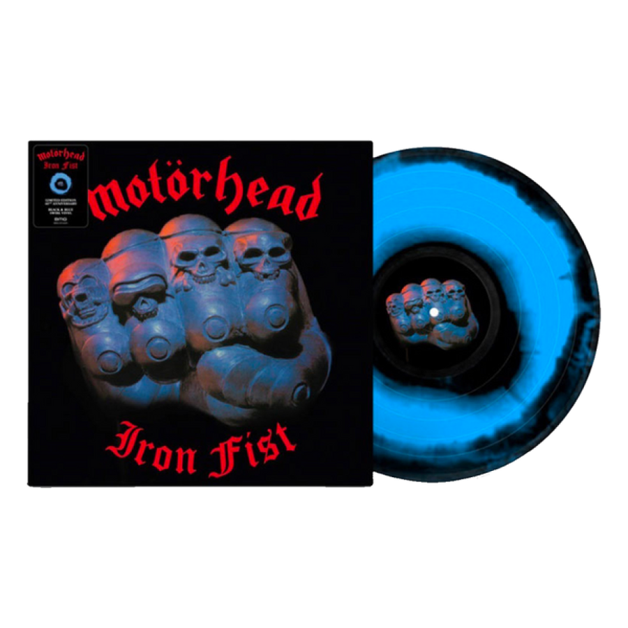 Motorhead - Iron Fist (40th Anniversary) Exclusive Limited Edition Blue/Black Swirl Color Vinyl LP Record