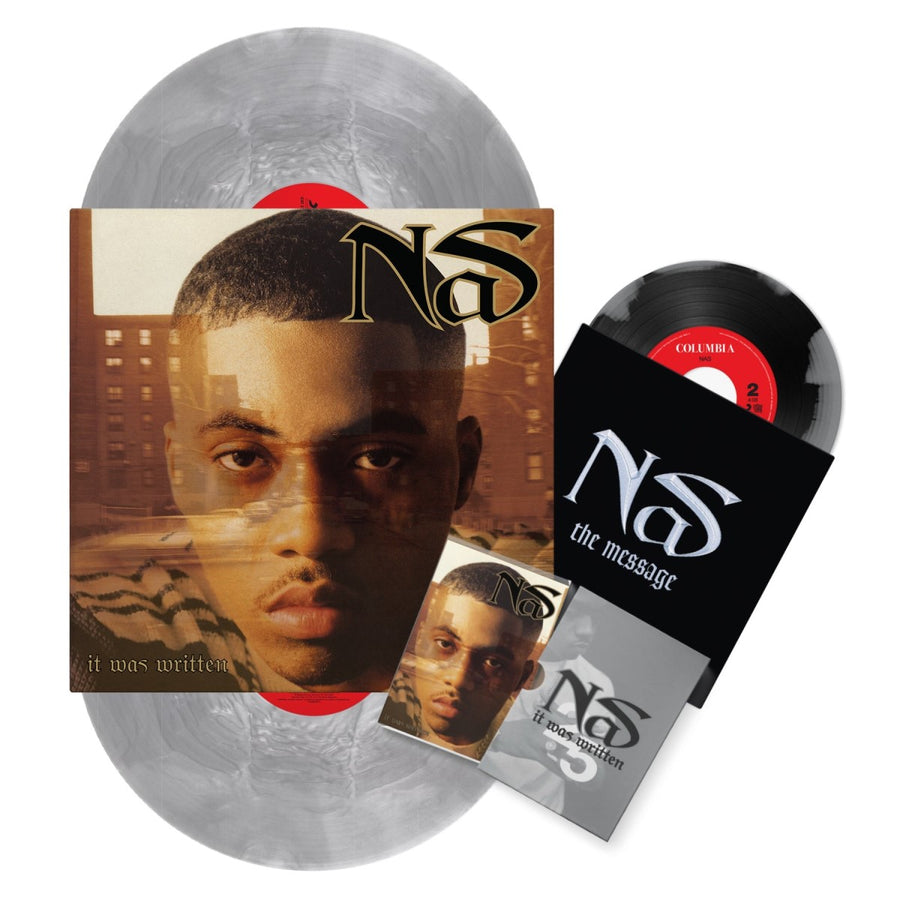 NAS - It Was Written 25 Year Anniversary Exclusive Clear/Silver Galaxy Color Vinyl 2x LP + 7