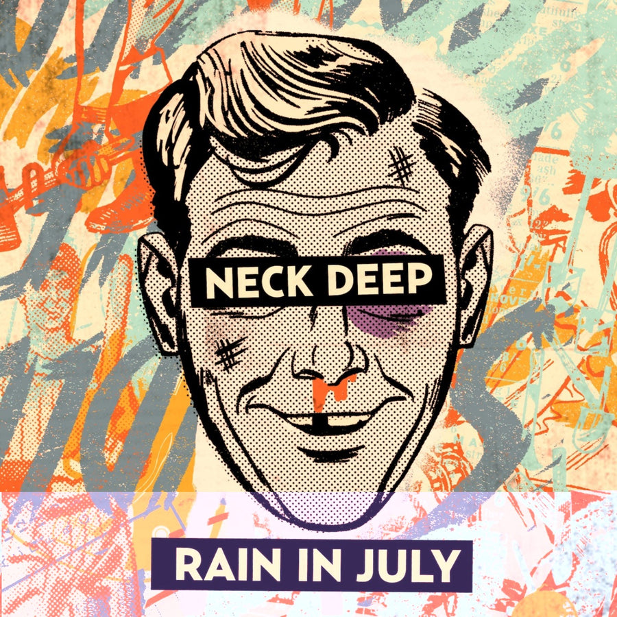 Neck Deep - Rain in July Exclusive 3 Color-in-Color/Black Splatter Color Vinyl LP Limited Edition #300 Copies