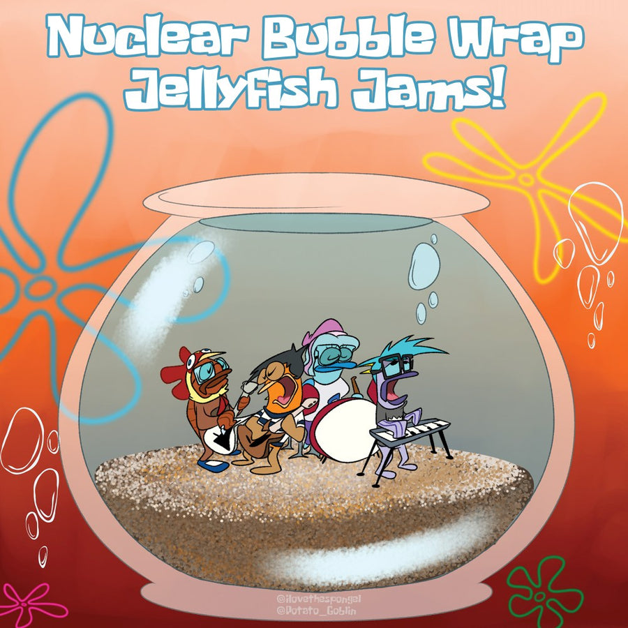 Nuclear Bubble Wrap - Jellyfish Jams! Exclusive Limited Edition Yellow/White & Brown Striped Color 7