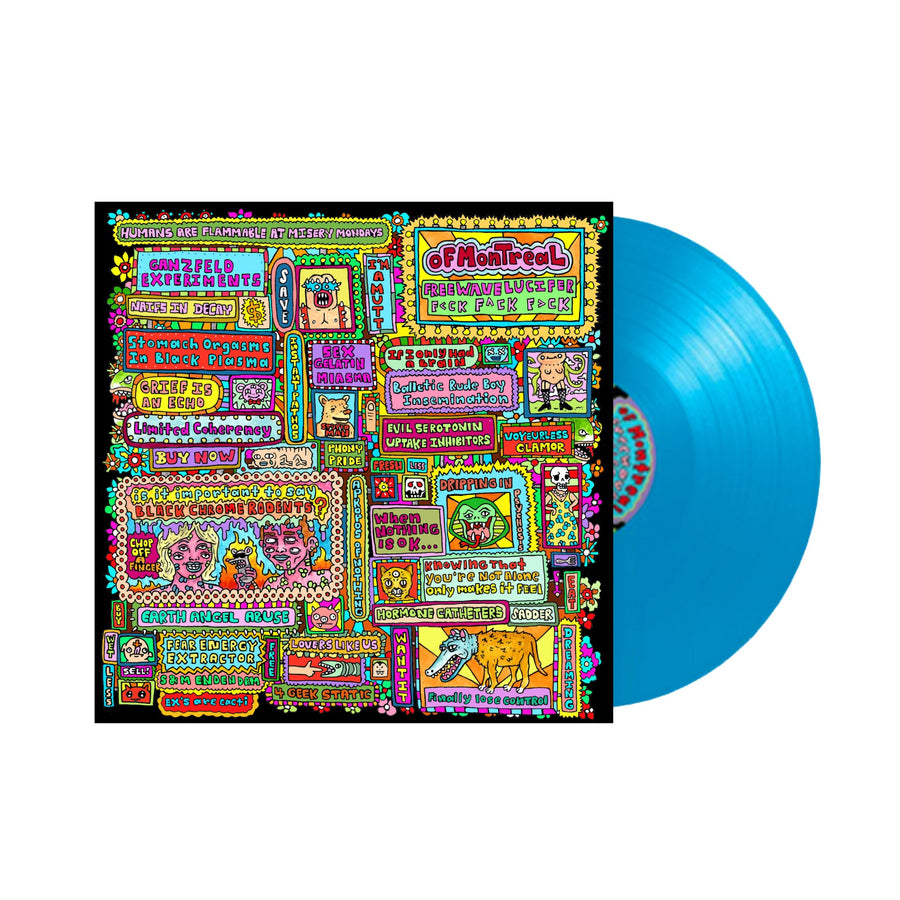 Of Montreal - Freewave Lucifer Fck Friend Exclusive Limited Edition Blue Color Vinyl LP Record