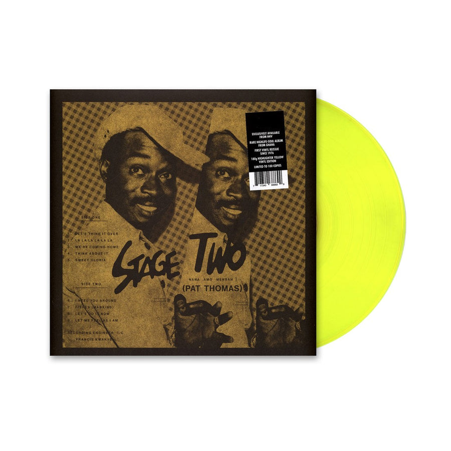 Pat Thomas - Stage Two Exclusive Highlighter Yellow Color Vinyl LP Limited Edition #100 Copies