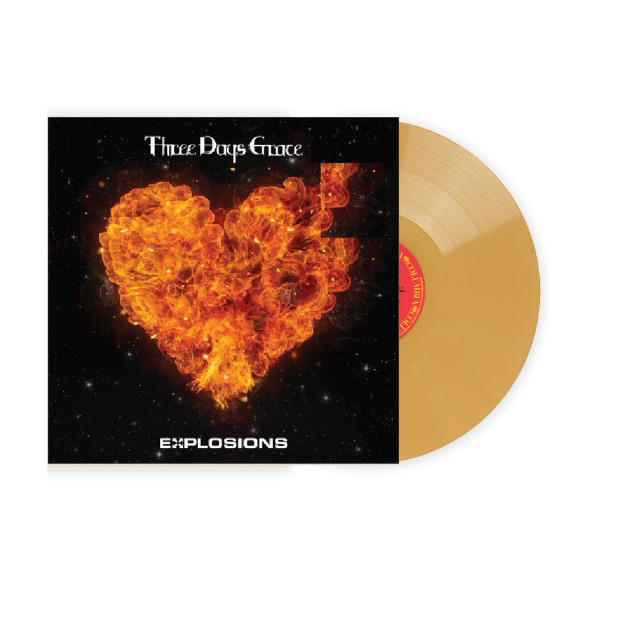 Three Days Grace - Explosions Exclusive Limited Edition Gold Color Vinyl LP Record