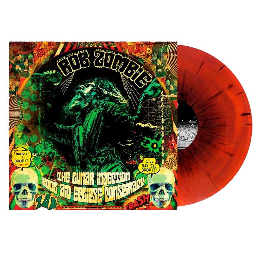 Rob Zombie - Lunar Injection Kool Aid Eclipse Conspiracy Exclusive Ox Blood & Orange Swirl w/Black Splatter Vinyl LP_Record