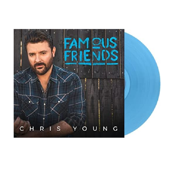Chris Young - Famous Friends Exclusive Limited Edition Aqua Blue Colored Vinyl LP