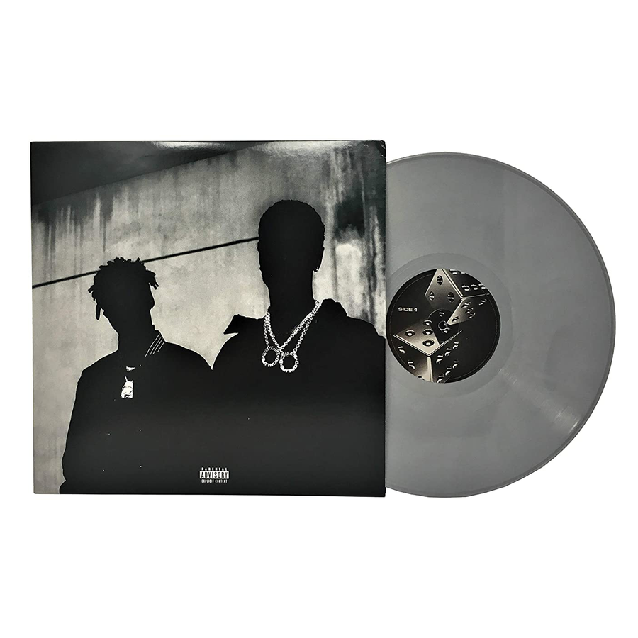 Big Sean & Metro Boomin Double Or Nothing Metallic Silver Exclusive Vinyl LP Record VG+