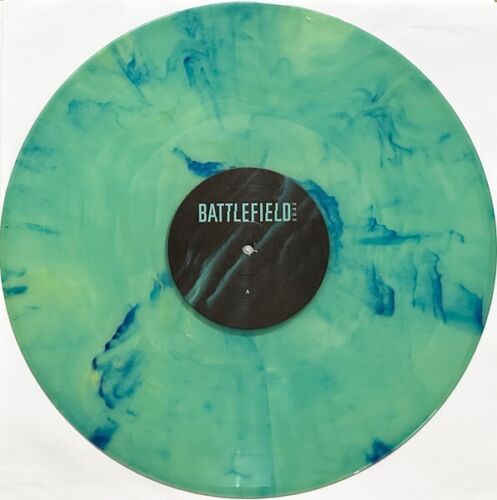 Hildur Gudnadottir & Sam Slater Battlefield Hazard Zone Green & Blue Vinyl 2XLP