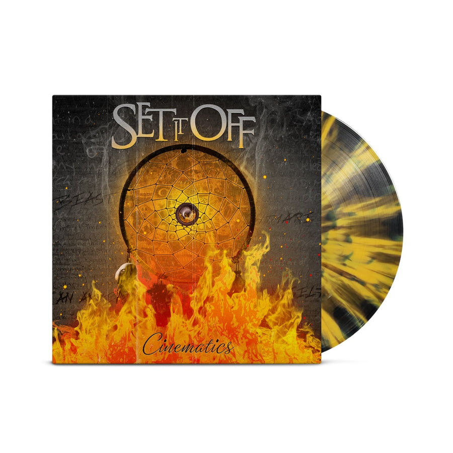 Set It Off - Cinematics Exclusive Melon Yellow/Black Splatter Color Vinyl LP Limited Edition #700 Copies