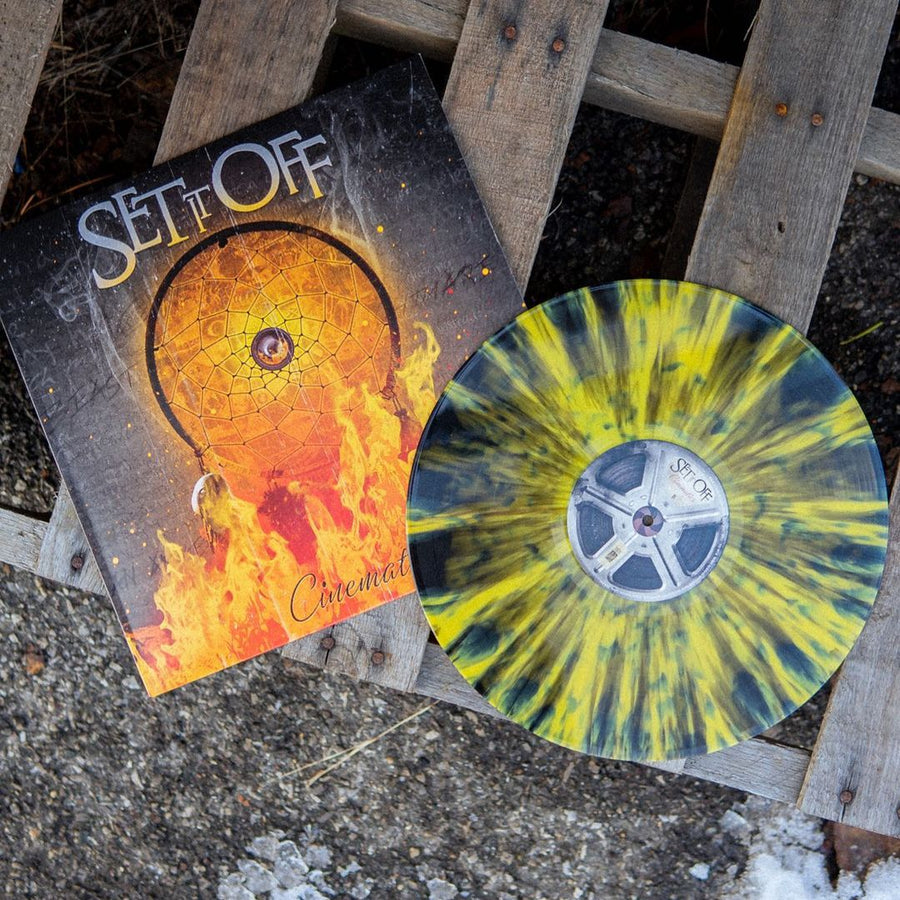 Set It Off - Cinematics Exclusive Melon Yellow/Black Splatter Color Vinyl LP Limited Edition #700 Copies