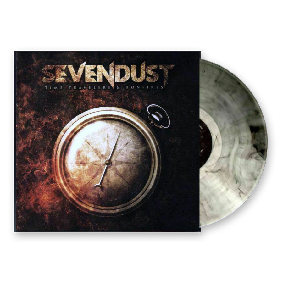 Sevendust Time Travelers And Bonfires Exclusive Clear W Black Smoke Colored Vinyl LP VGNM
