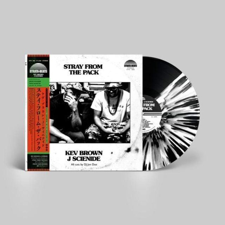 Kev Brown & J Scienide - Stray From the Pack Exclusive Split Black With Black & White Splatter Vinyl LP Limited Edition #200 Copies