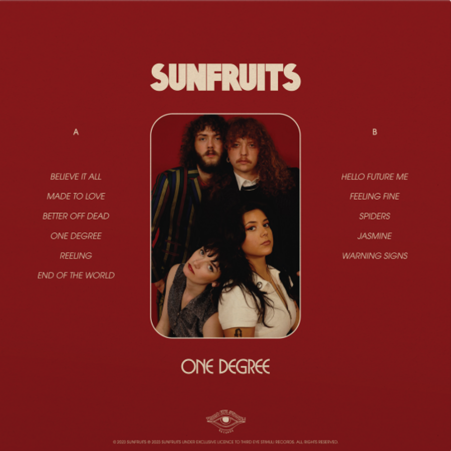Sunfruits - One Degree Exclusive Transparent Red Color Vinyl LP Limited Edition #150 Copies