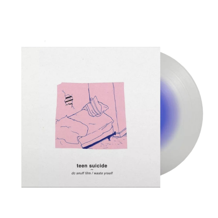 Teen Suicide - Dc Snuff Film / Waste Yrself Exclusive Limited Edition Blue in Clear Color Vinyl LP Record
