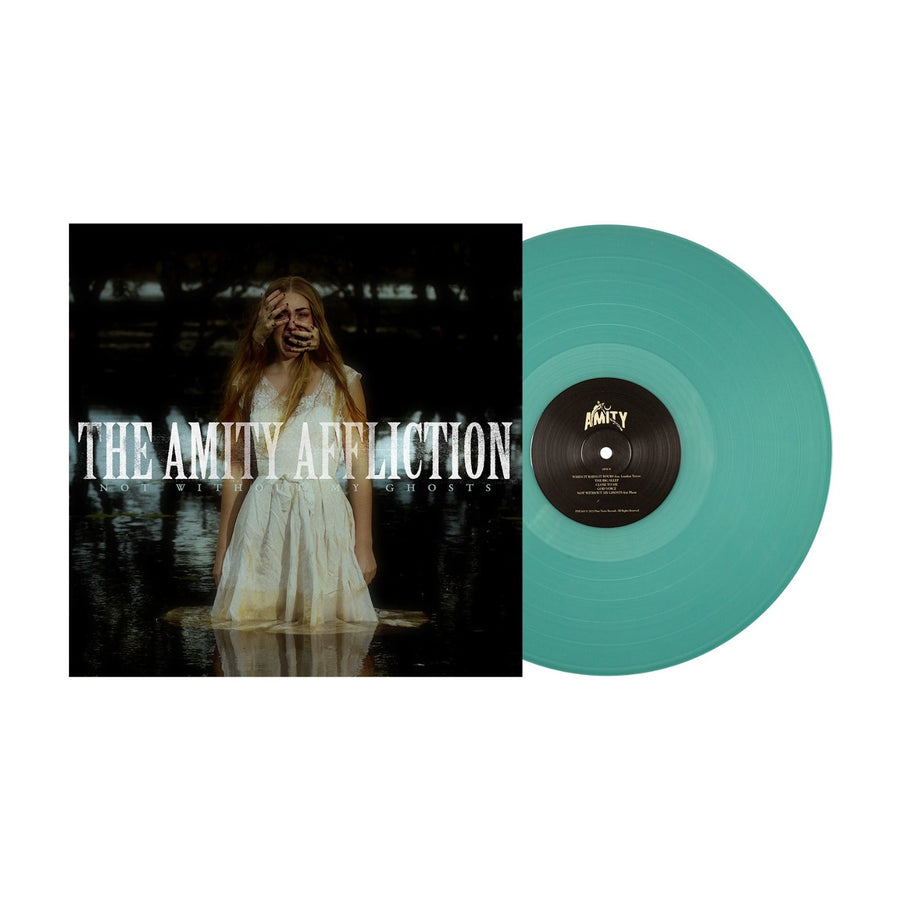 The Amity Affliction - Not Without My Ghosts Exclusive Translucent Cyan Blue Color Vinyl LP Limited Edition #4050 Copies
