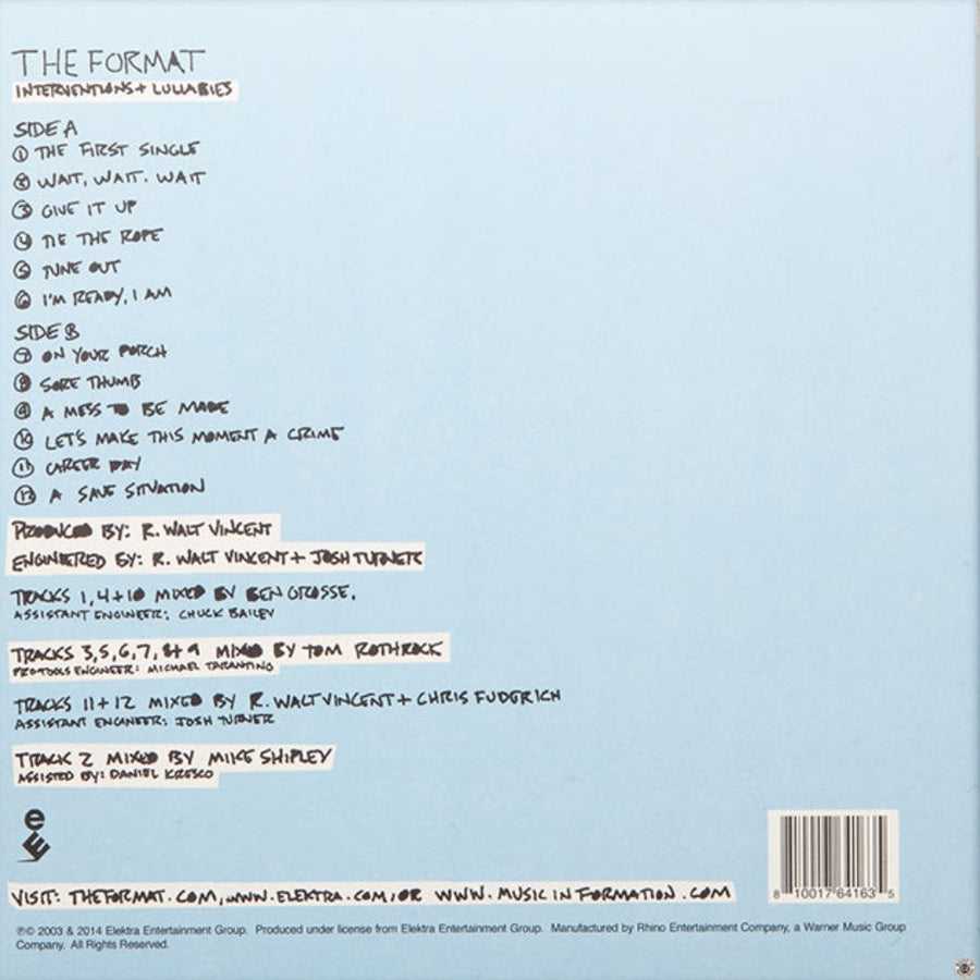 The Format - Interventions & Lullabies Exclusive Yellow & Green Pinwheel Color Vinyl LP Limited Edition #750 Copies