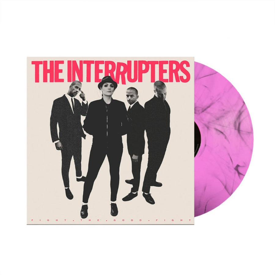 The Interrupters - Fight The Good Fight Exclusive Transparent Pink W/ Black Smoke Color Vinyl LP Limited Edition #500 Copies