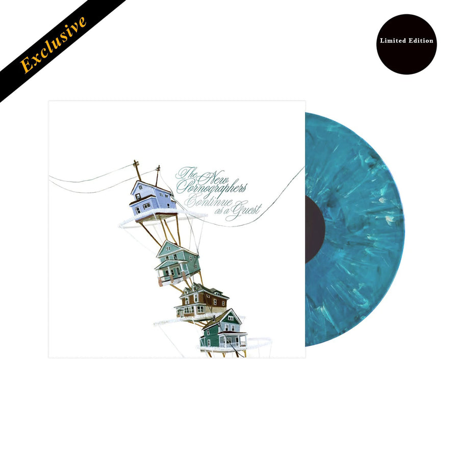 The New Pornographers Continue as a Guest Exclusive Limited Edition Teal and White Marble Colored Vinyl LP