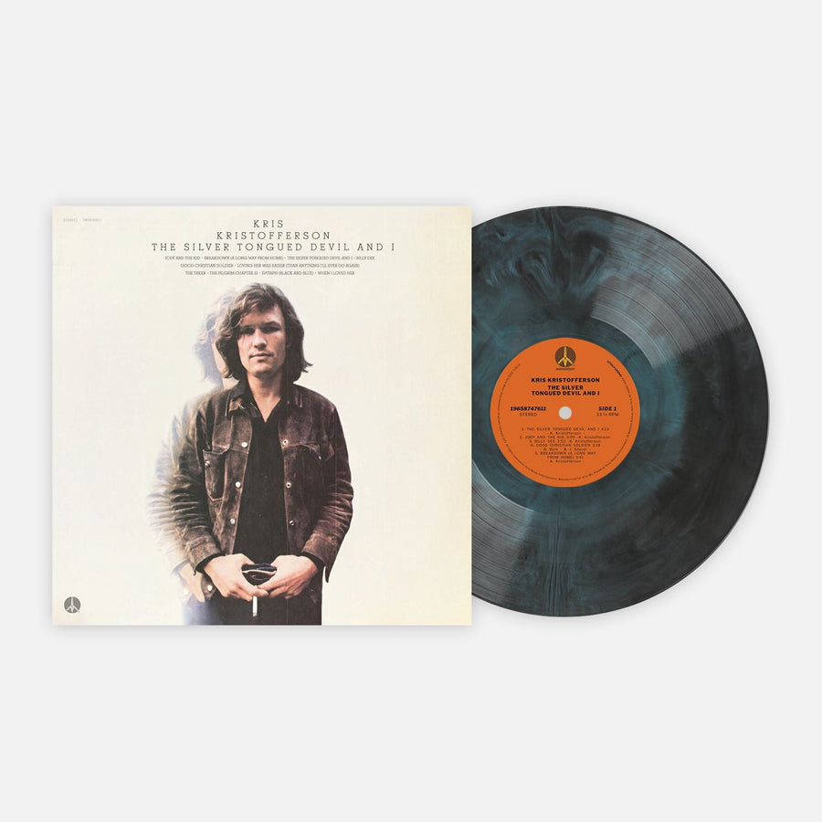 Kris Kristofferson - The Silver Tongued Devil and I Exclusive Club Edition ROTHM Black and Blue Galaxy Colored Vinyl LP Record