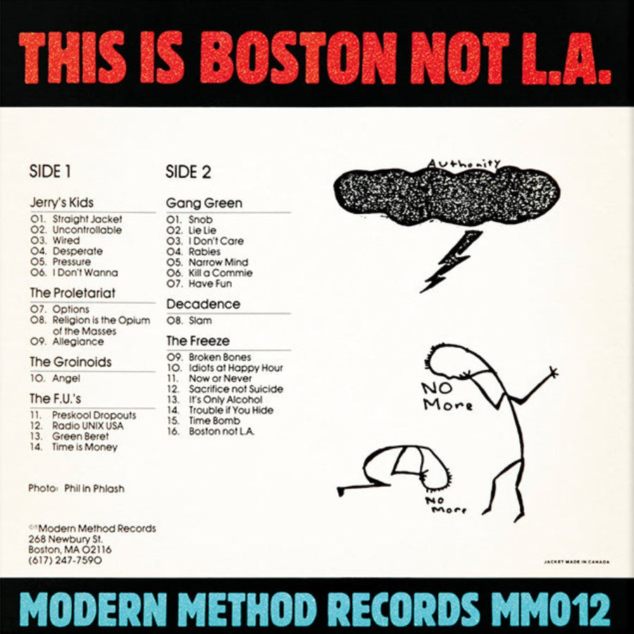 This Is Boston Not L.A. Exclusive Orange in White Color Vinyl LP Limited Edition #500 Copies