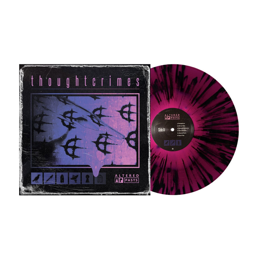 Thoughtcrimes - Altered Pasts Exclusive Hot Pink in Deep Purple with Heavy Black Splatter Color Vinyl LP Limited Edition #550 Copies